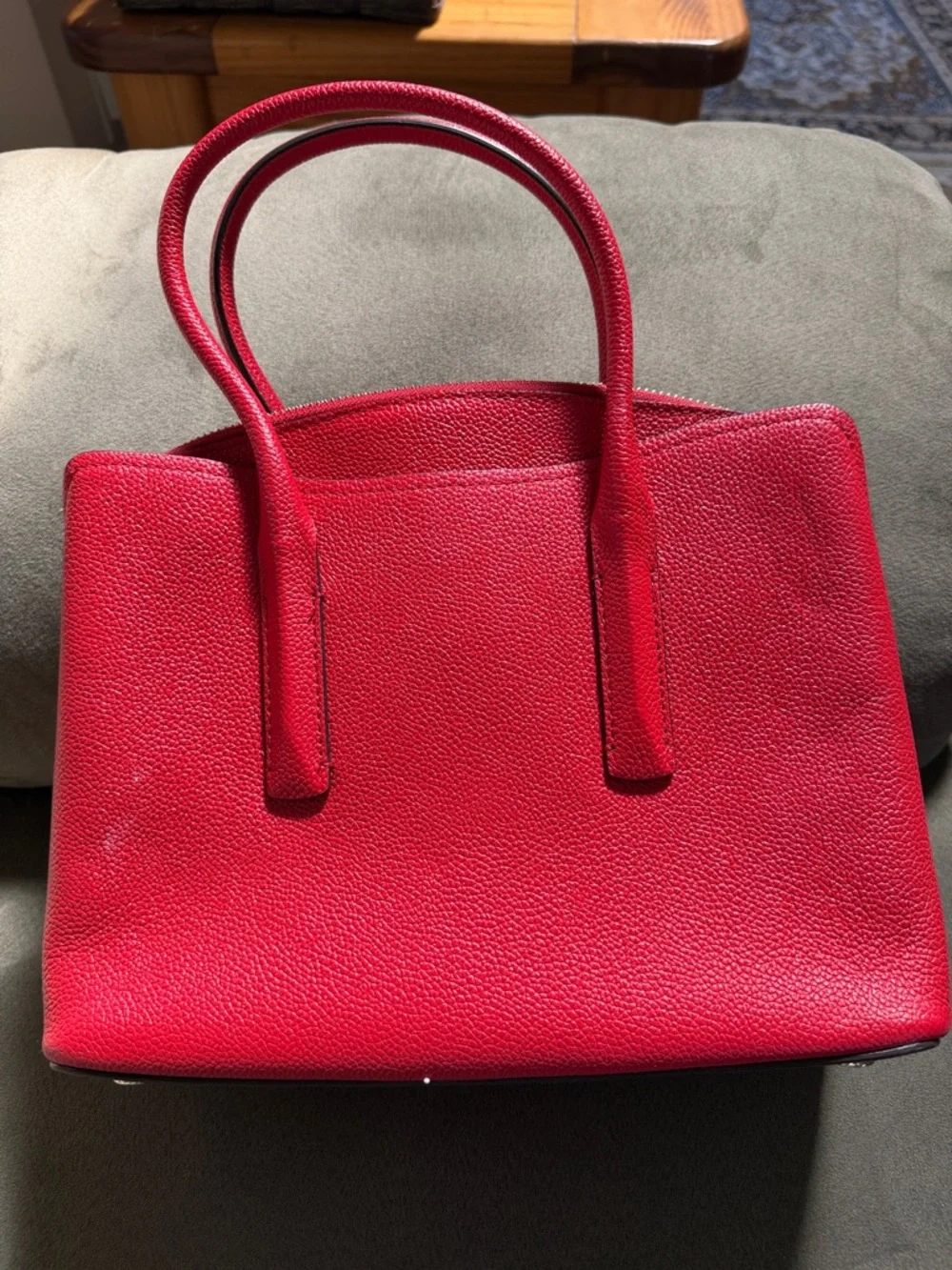 Kate Spade Margaux red leather satchel, EUC